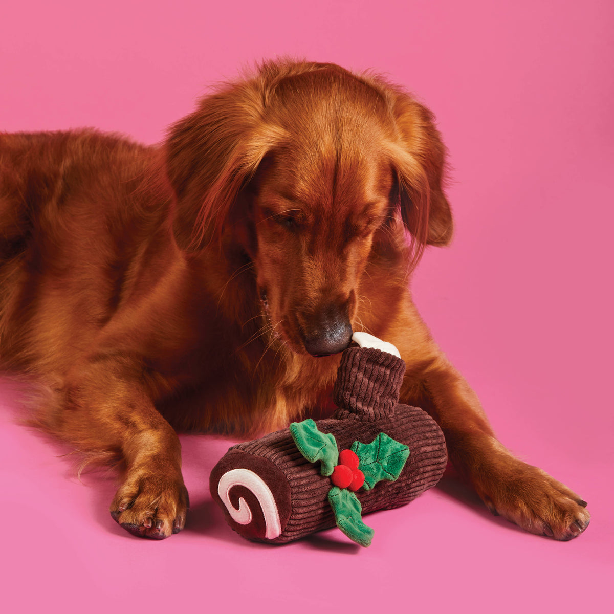 Yule Log Snuffle Holiday Dog Toy