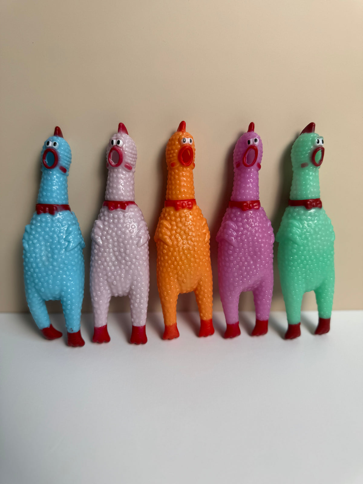 Pastel Rubber Chickens (5-pack)