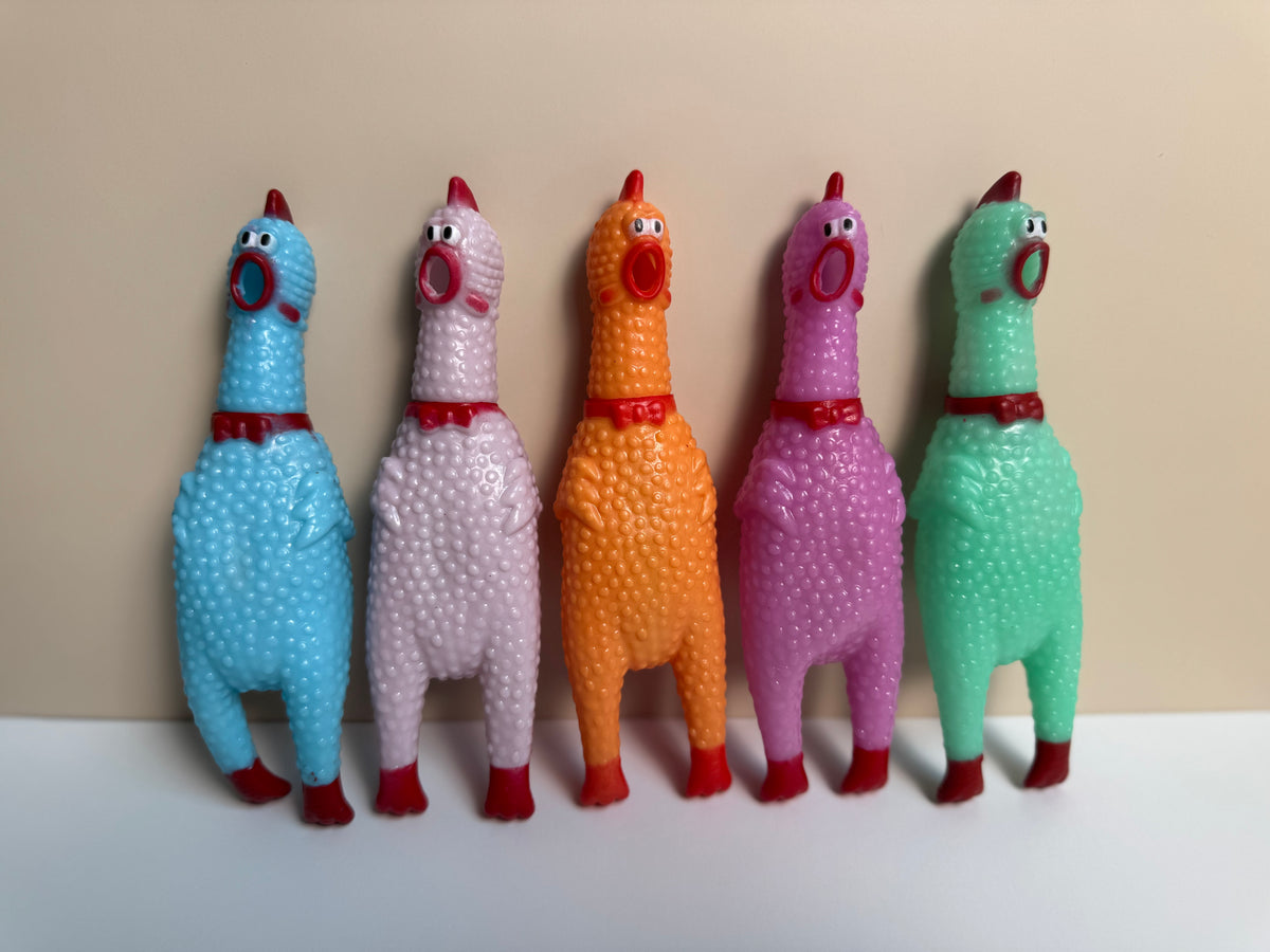Pastel Rubber Chickens (5-pack)
